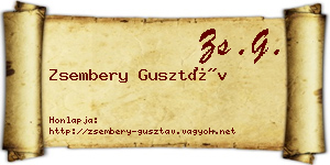Zsembery Gusztáv névjegykártya