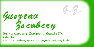 gusztav zsembery business card